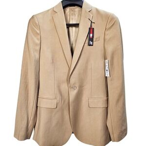 J Ferrar Mens Slim Fit Blazer Florence Brown Tan Suit‎ Jacket 36 Regular New NWT